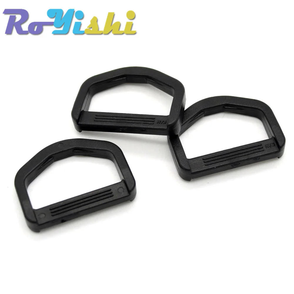 10 unids/pack plástico D-Ring correas flejes bolso de cuero camisa artesanía negro - imagen 4