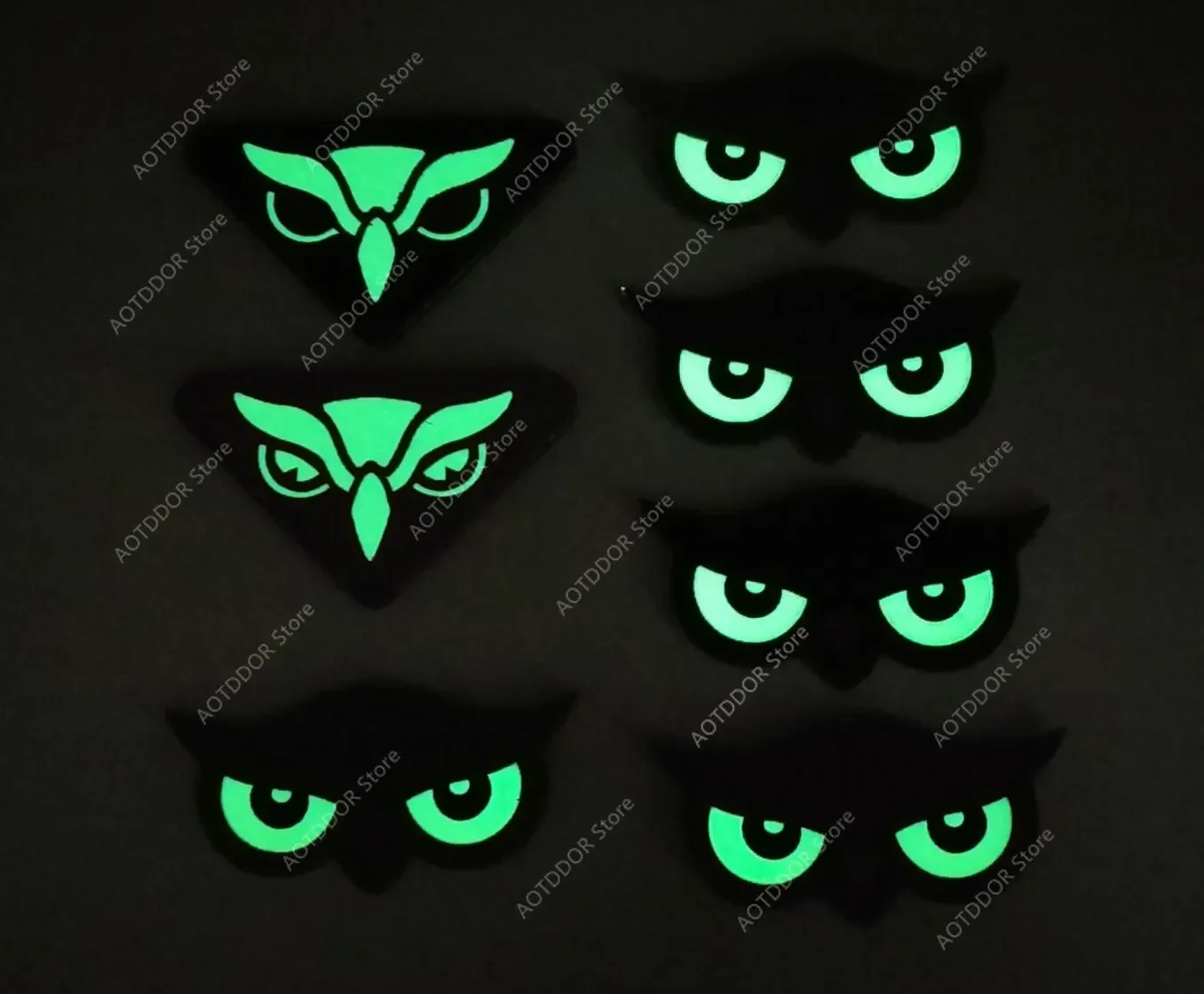 Eagle Tiger Eye Hook & Loop Tactical Glow-in-the-Dark Battle Magic Sticker, calcomanía para sombrero, casco, uniforme, mochila, Demon's Eye - imagen 4