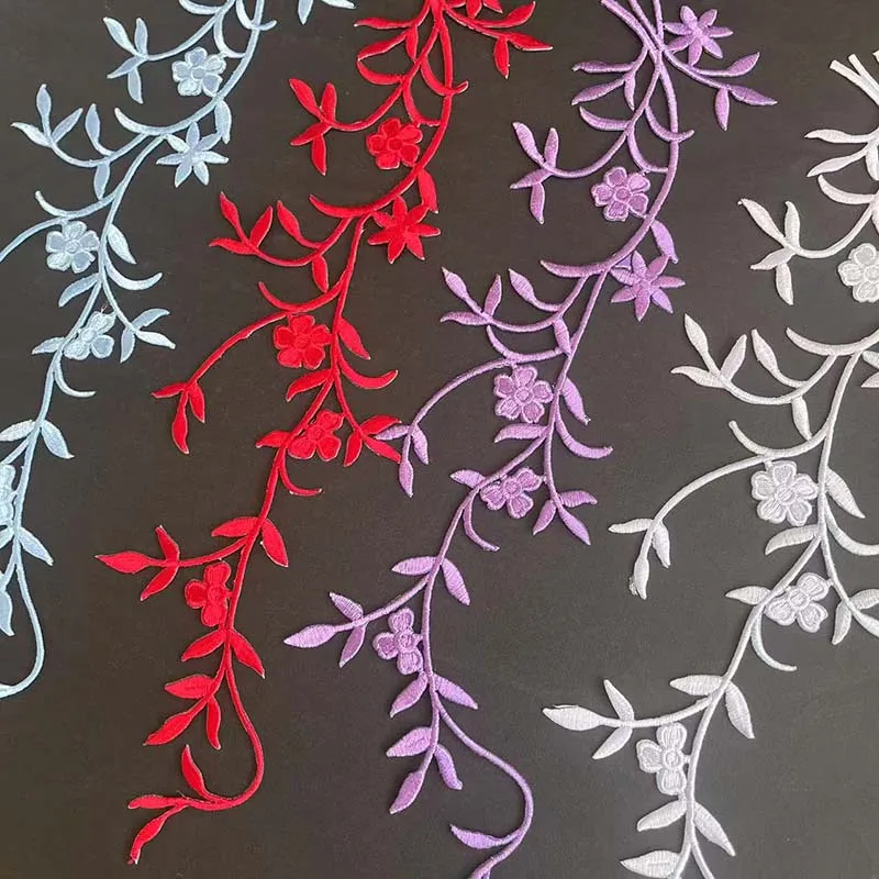 Parche termoadhesivo para ropa con flor de ciruelo, apliques de tela bordados florales, parches para planchar, pegatinas para coser ropa DIY - imagen 4
