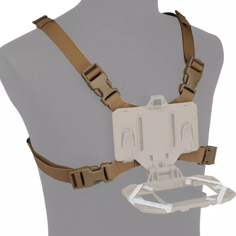 Soporte de placa de navegación para teléfono móvil, aparejo de pecho táctico, correa de fijación, chaleco MOLLE, Panel, cámara al aire libre, soporte deportivo para iPhone - imagen 3