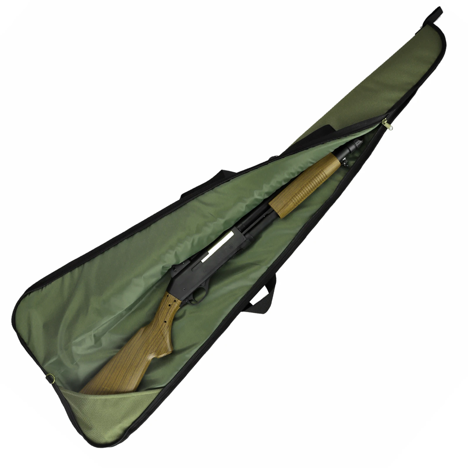 Funda de transporte de nailon para pistola de Airsoft, bolsa protectora acolchada suave con bolsillo, accesorios de caza, color verde - imagen 5