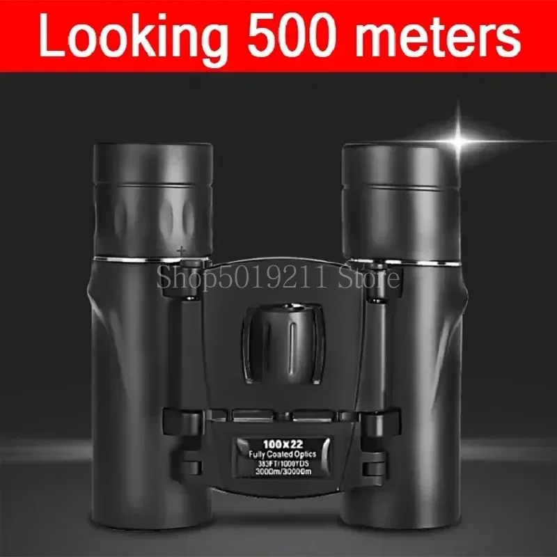 Binoculares potentes 100x22 HD, Mini telescopio plegable de largo alcance de 2000M, óptica BAK4 FMC para Deportes de caza, viajes de acampada al aire libre - imagen 4