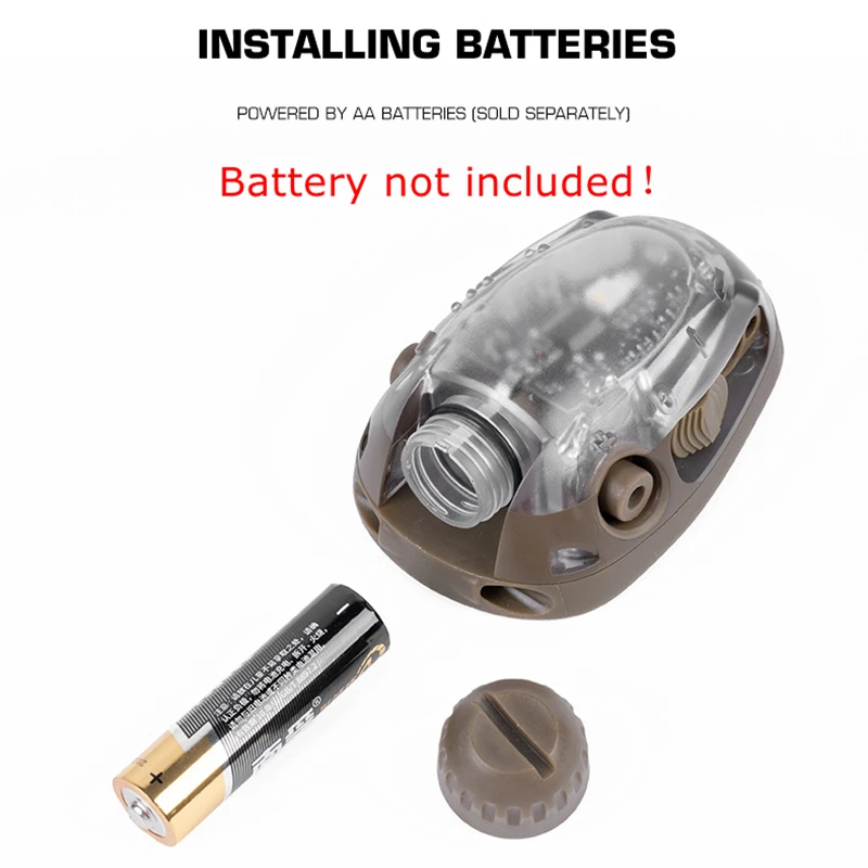 Luz LED de señal para casco táctico para Airsoft noche rojo azul blanco lámpara estroboscópica luz de cabeza linterna LED de caza - imagen 4