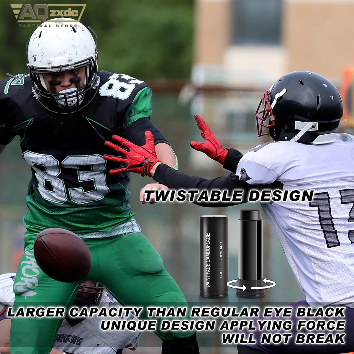 AQzxdc 3 palos de colores de camuflaje, para pintura facial, palos de maquillaje de camuflaje militar, para caza militar, deportes al aire libre - imagen 4