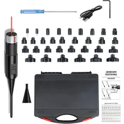 Kit de mira de orificio láser universal para colimador láser de calibre 0,17 - 0,78 con 32 + 32 adaptadores
