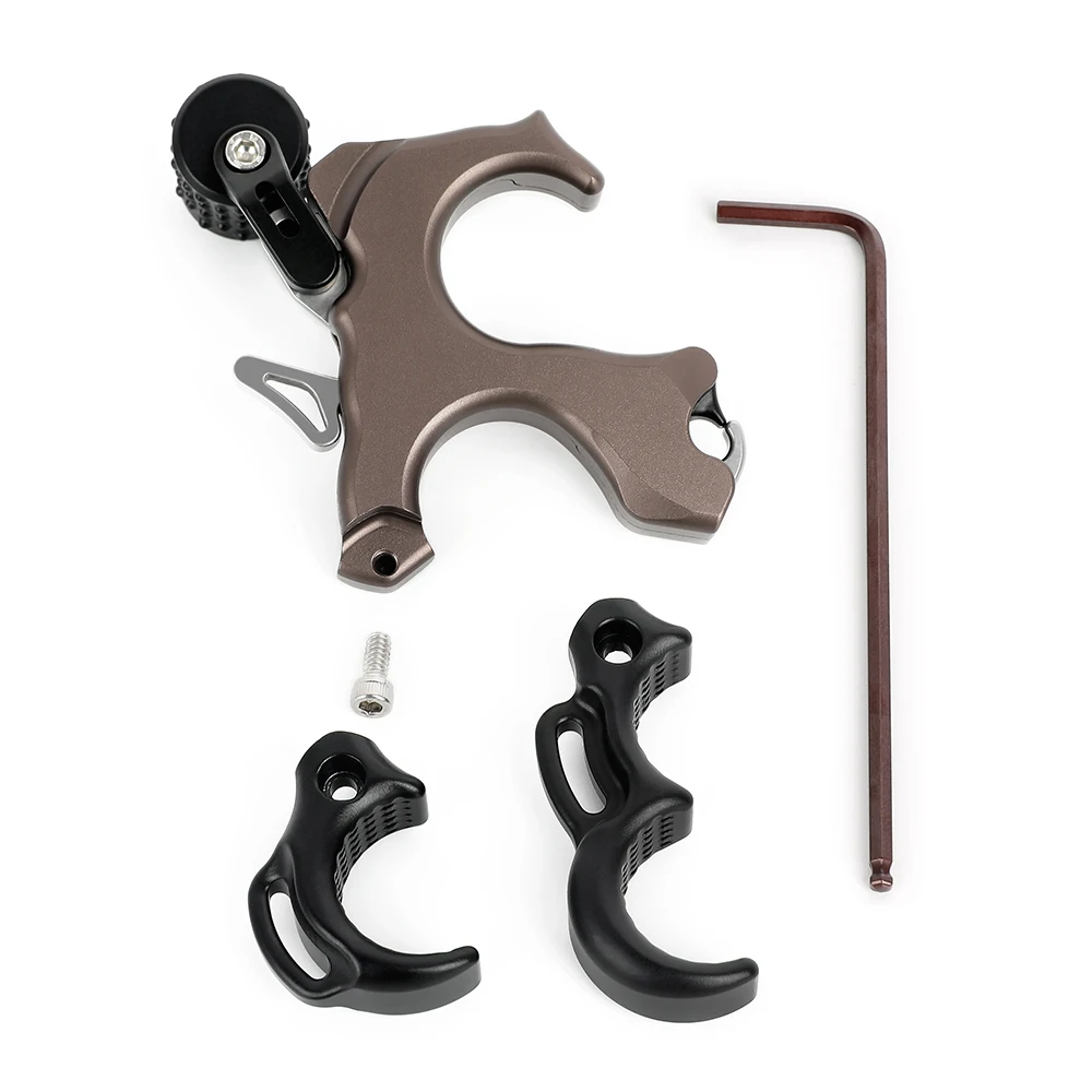 Arco de tiro con arco de 3/4 dedos, disparador de pulgar, pinza de agarre de sensibilidad ajustable, mano izquierda/derecha, arco compuesto, tiro, caza - imagen 5