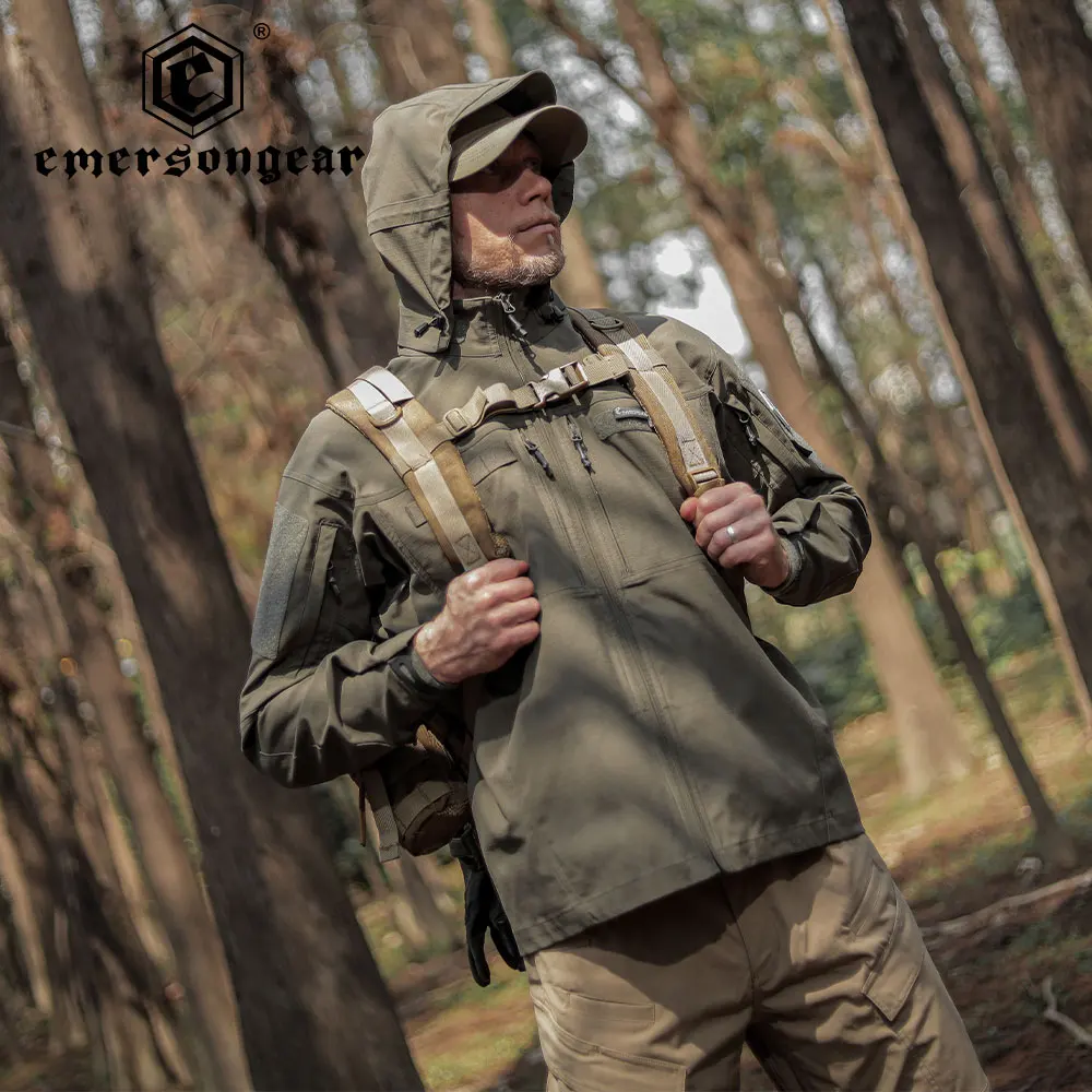 Emersongear Tactische Jas Heren Stretch Ergonomische Jachtjas Waterdicht Winddicht Buitensportuitrusting Kamperen Wandelen Vissen - imagen 3