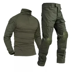 Uniforme camuflaje paintball al aire libre con rodilleras