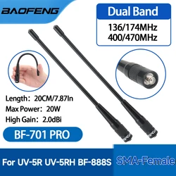 BF-701 PRO Antena doble banda SMA hembra de alta ganancia para Baofeng UV-5R