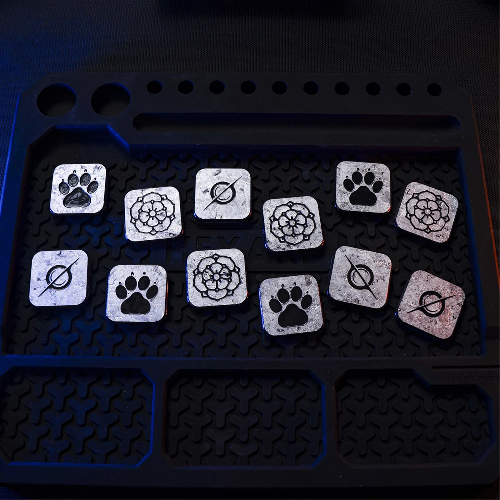 Parche de fibra de carbono Silver Comet War Bears Epiphyllum, insignia cuadrada táctica, apliques DIY para decoración de ropa y mochila - imagen 5