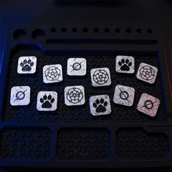 Parche táctica de fibra de carbono War Bears cuadrado Silver Comet – DIY MOLLE