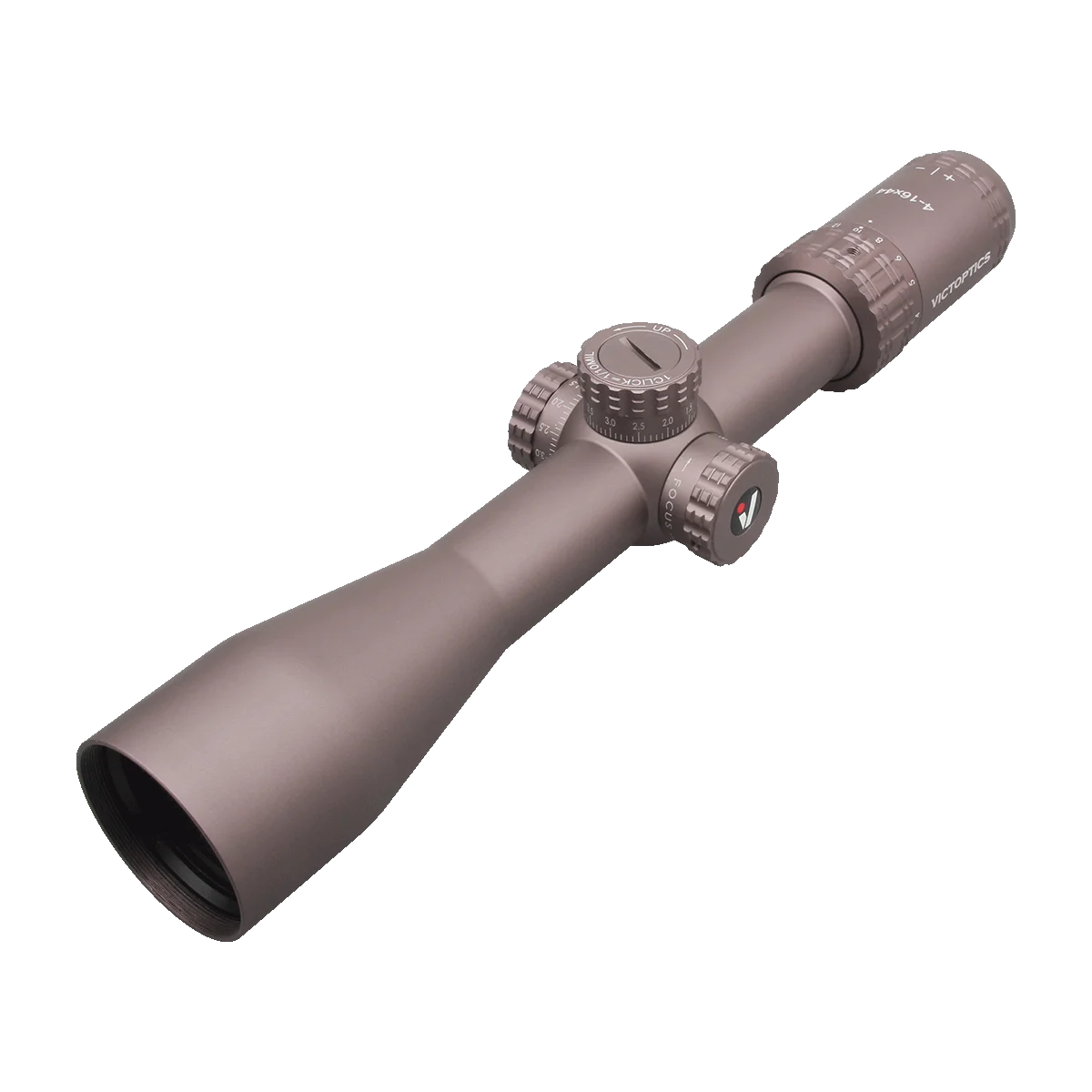 VictOptics-mira telescópica S4 4-16x44 SFP Coyote FDE, retícula de patente de diseño personalizado, exclusiva para pistolas de aire y armas de fuego, compatible con AR 15 - imagen 4