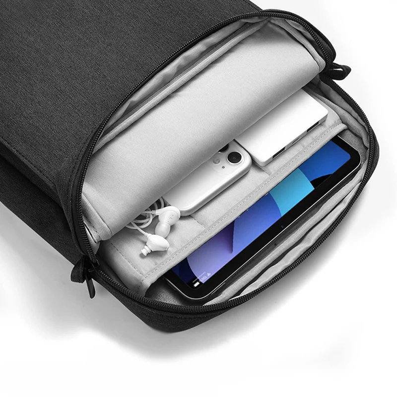 Birefcase de ocio, bolso de mano para tableta, funda de hombro, bolsa de gimnasio para IPad, bolsa ligera multicapa para ordenador portátil, correa desmontable - imagen 4