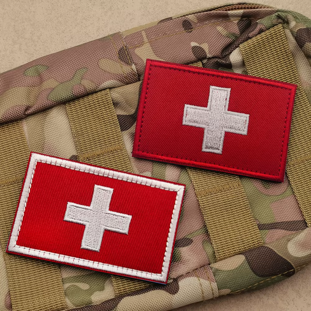 Parche reflectante Cruz Suiza para rescate paramédico táctico - imagen 5