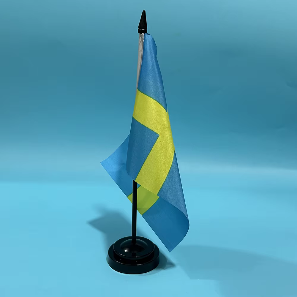 Bandera de Suecia poliéster para escritorio y oficina nacional - imagen 5