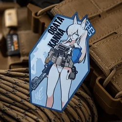 Azul archivo Kona parche táctico pistola niñas imprimir parches de gancho y bucle moral militar Chevron insignia brazalete mochila chaleco pegatinas