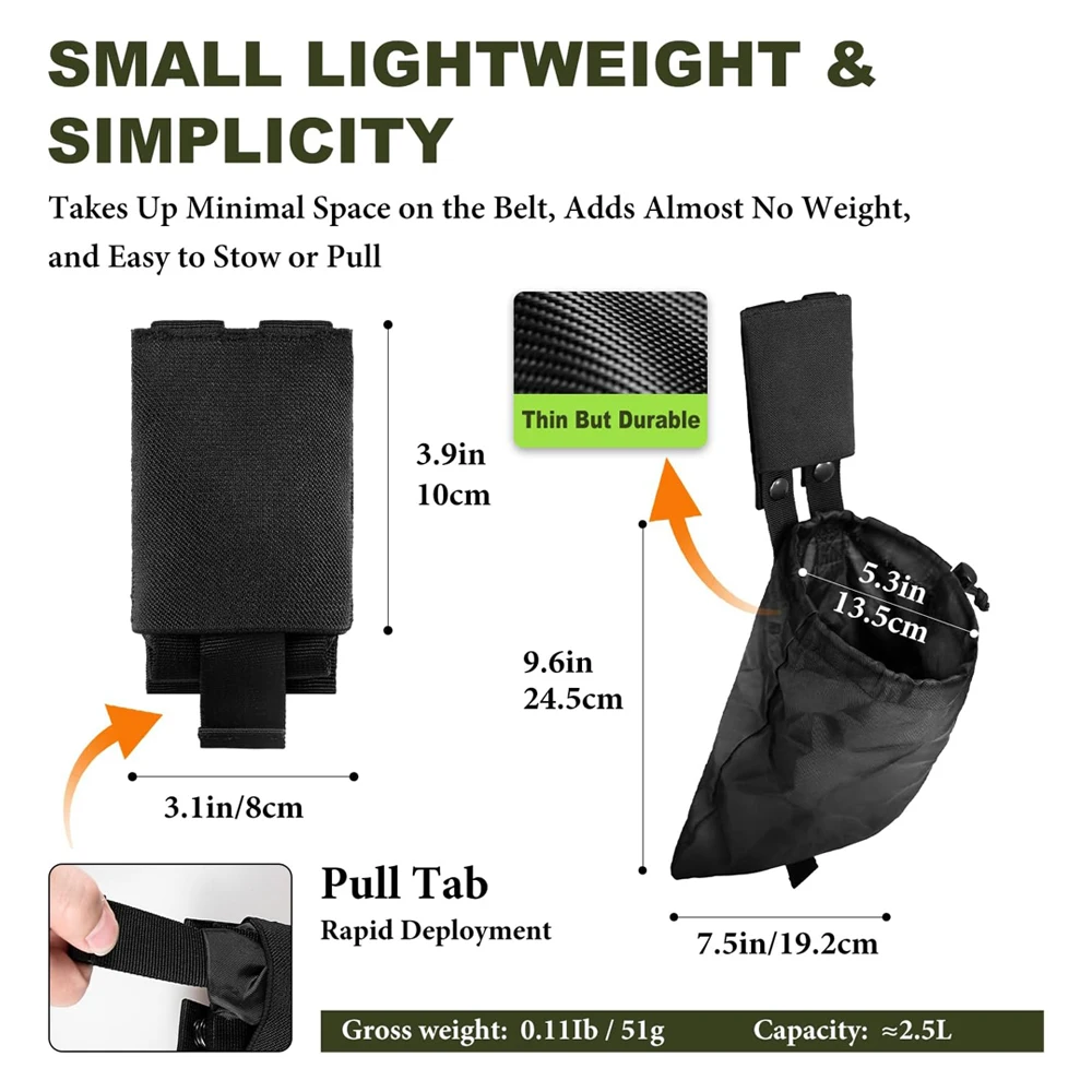 Bolsa de revista oculta, bolsa de almacenamiento de munición táctica, bolsa Molle para linterna, soporte de concha para escopeta, bolsas de utilidad multifuncionales - imagen 3