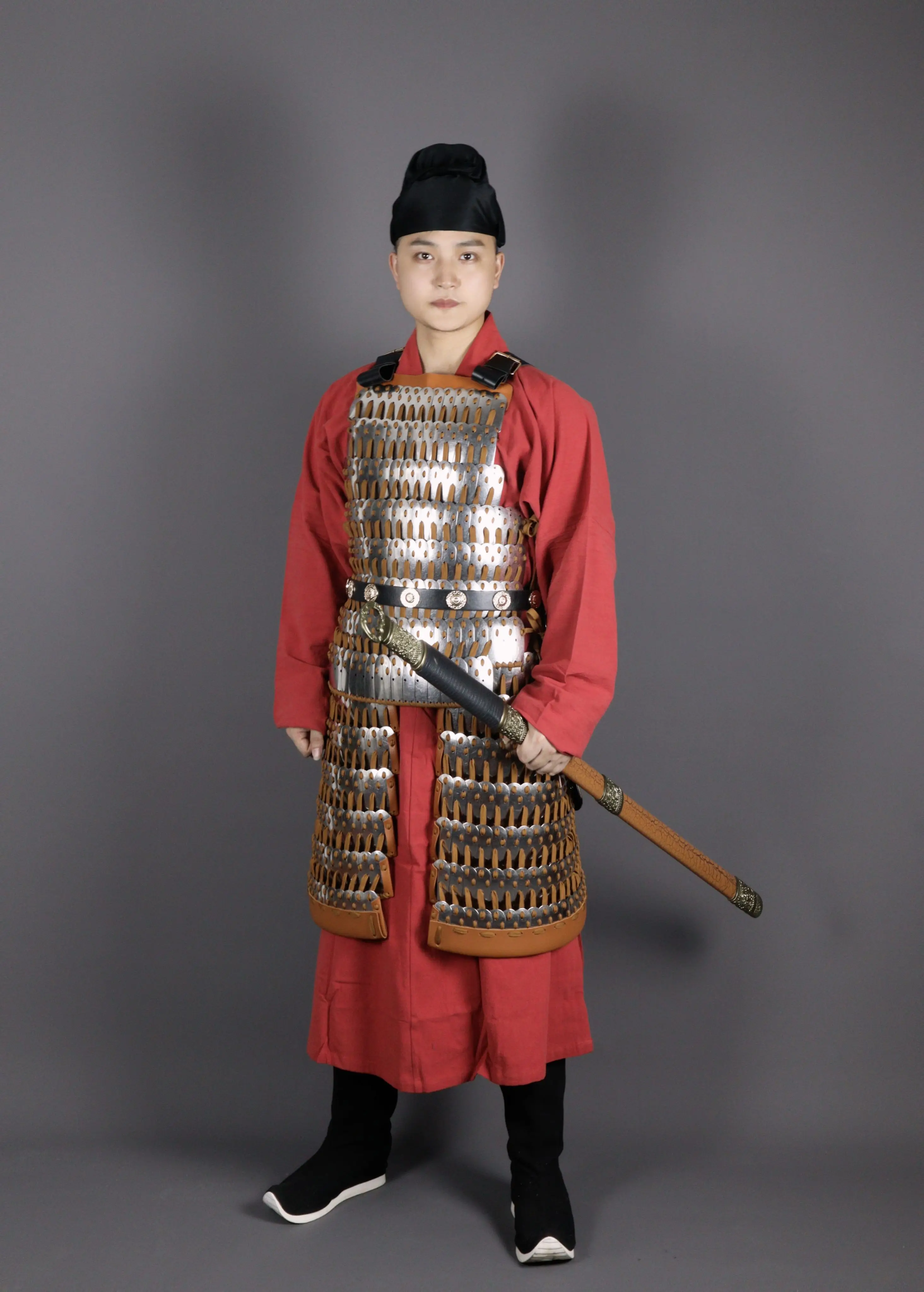 Hanyi-armadura China táctica de acero inoxidable, armadura de corbata de hierro, armadura de pecho de dos niveles, armadura de pecho, falda - imagen 3