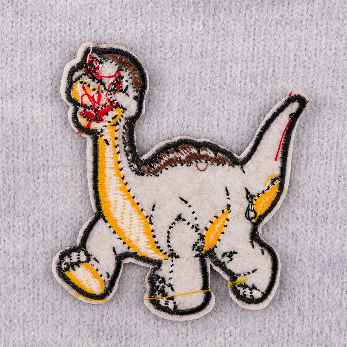 Parches de dinosaurio de dibujos animados para ropa, bonitos parches bordados para planchar para ropa, accesorio de apliques de rayas DIY - imagen 3