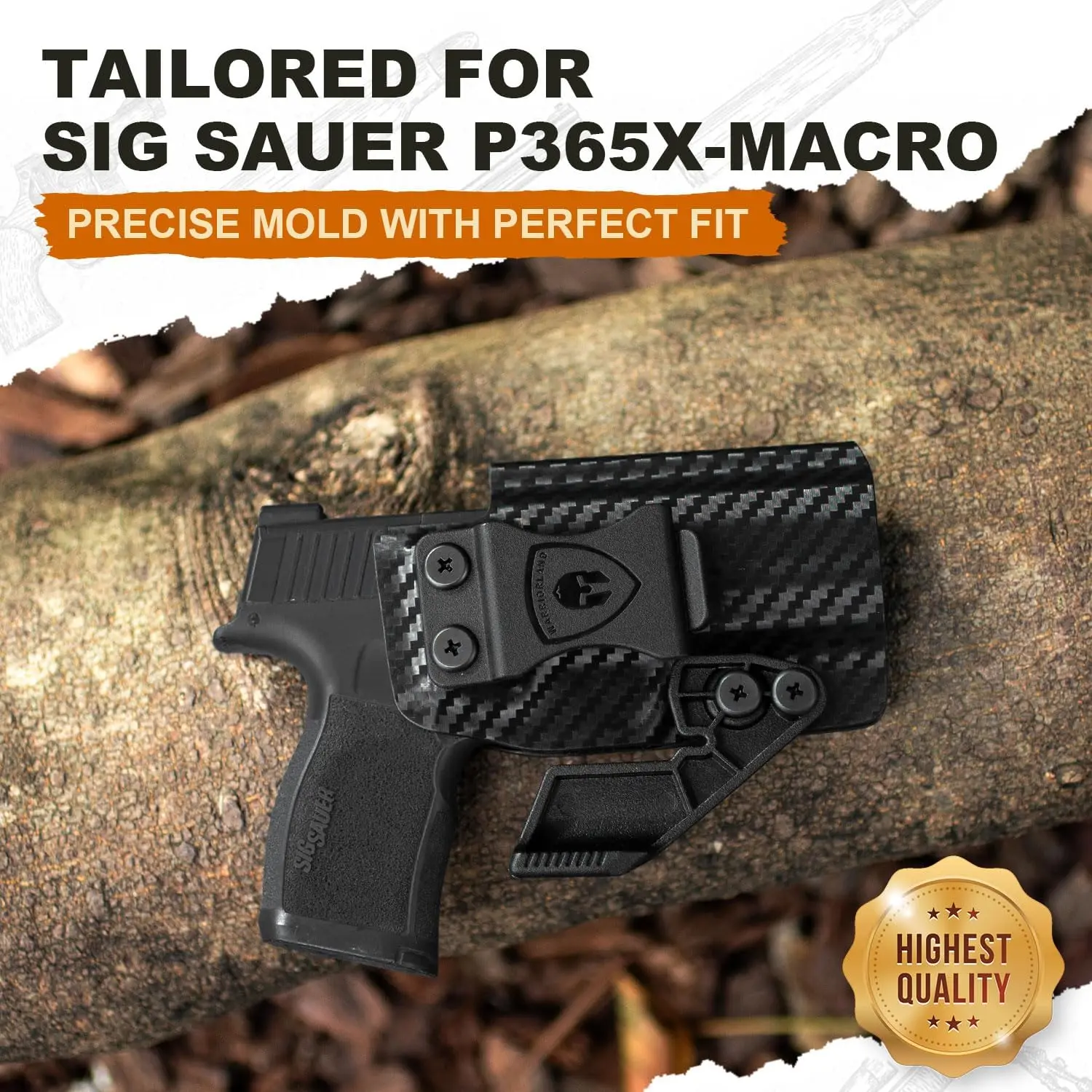 Funda táctica P365 X IWB Kydex interior oculta para mano derecha - imagen 2