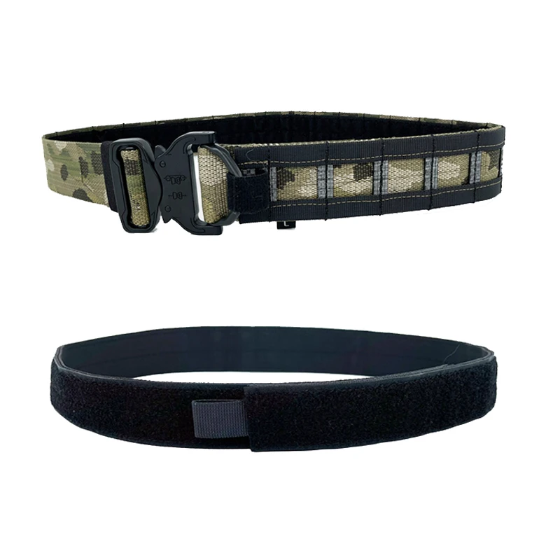 Cinturón táctico de 1,75 pulgadas, equipo de combate de doble capa, liberación rápida, Airsoft, Multicam, Molle - imagen 3