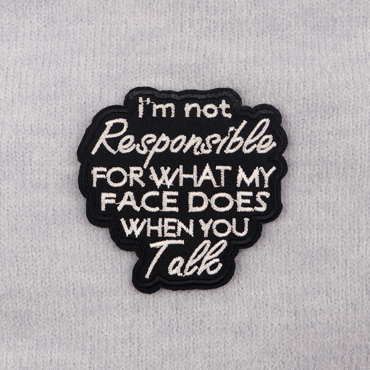 Parche bordado con citas divertidas, parches para planchar con letras para ropa, parches termoadhesivos para ropa, insignias para coser DIY - imagen 3