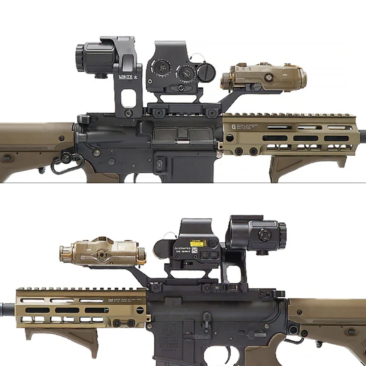 Montaje elevador óptico Hydra de 2,26 "2,91" para colimador holográfico 551 552 553 558 mira de punto rojo PEQ-15 PEQ15 láser riel de 20mm - imagen 3