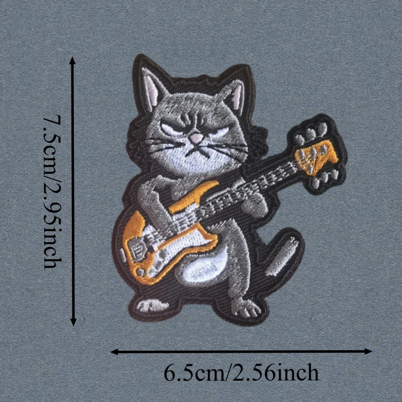 Parche bordado de animales de búho, chaleco táctico de gato, insignia de moral con gancho y bucle, pegatinas decorativas para mochila, parches para brazalete para ropa - imagen 5