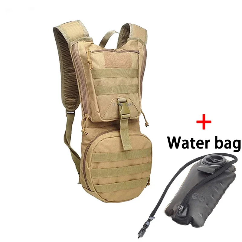 Mochila de vejiga de agua para exteriores, bolsa de agua de hidratación de 3L para entrenamiento de combate táctico, caza, senderismo, montañismo
