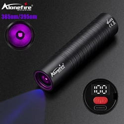 Linterna UV USB recargable para detección y verificación