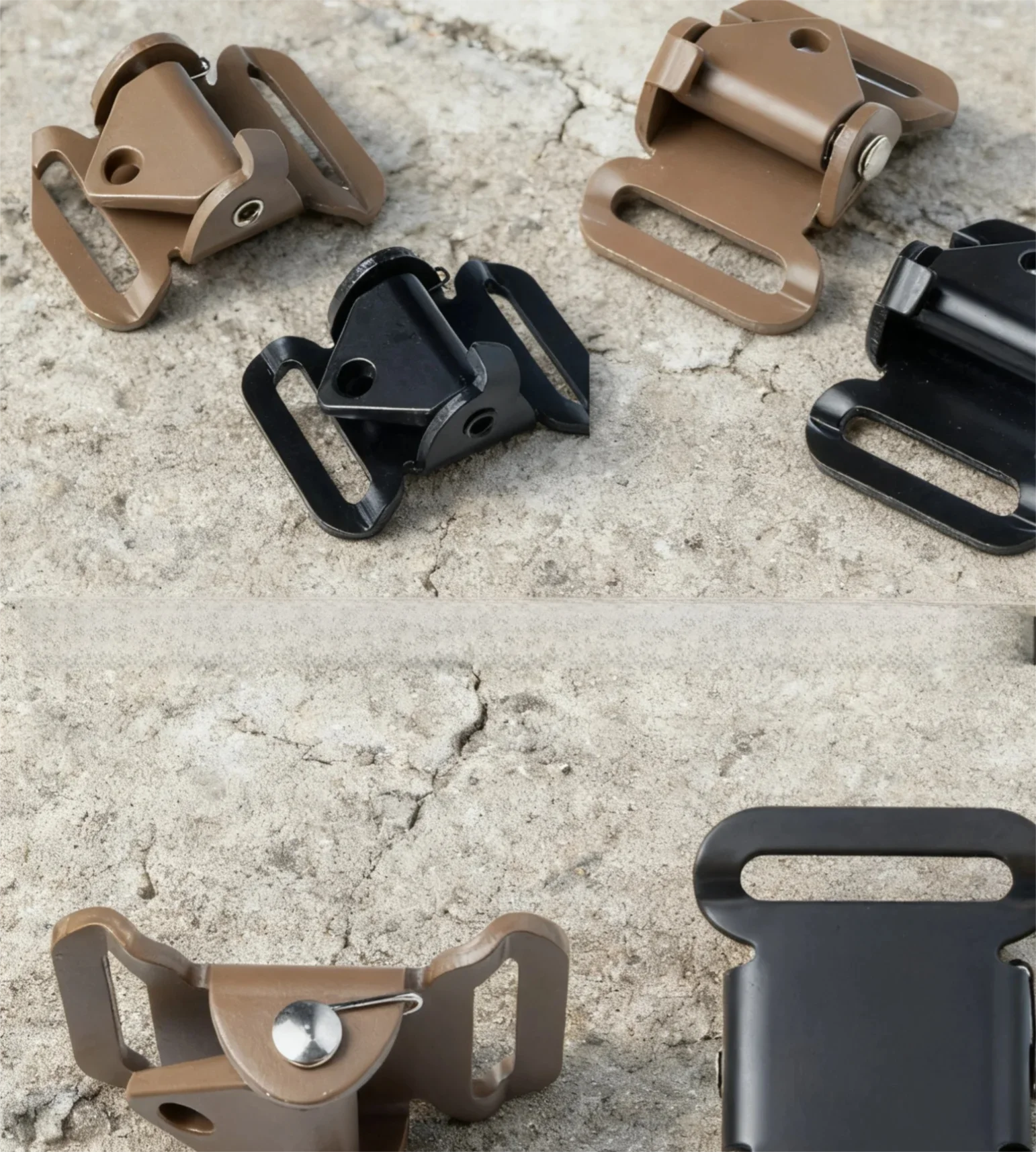 Pestillo de ajuste rápido deslizante de aleación de aluminio, Compatible con correas de 25mm, equipo táctico, accesorio resistente