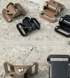 Pestillo de ajuste rápido deslizante de aleación de aluminio, Compatible con correas de 25mm, equipo táctico, accesorio resistente