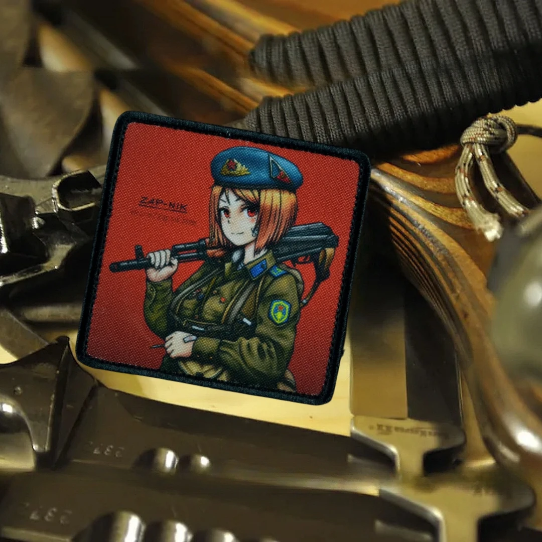 Parche del ejército moral "Manga VDV", brazalete militar, emblema de belleza táctica, parches impresos con gancho para ropa, pegatina para mochila - imagen 5