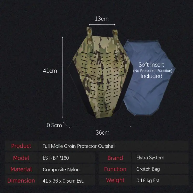Insertos cortados con láser chalecos tácticos protector de entrepierna inferior equipo táctico módulo accesorio Molle - imagen 5
