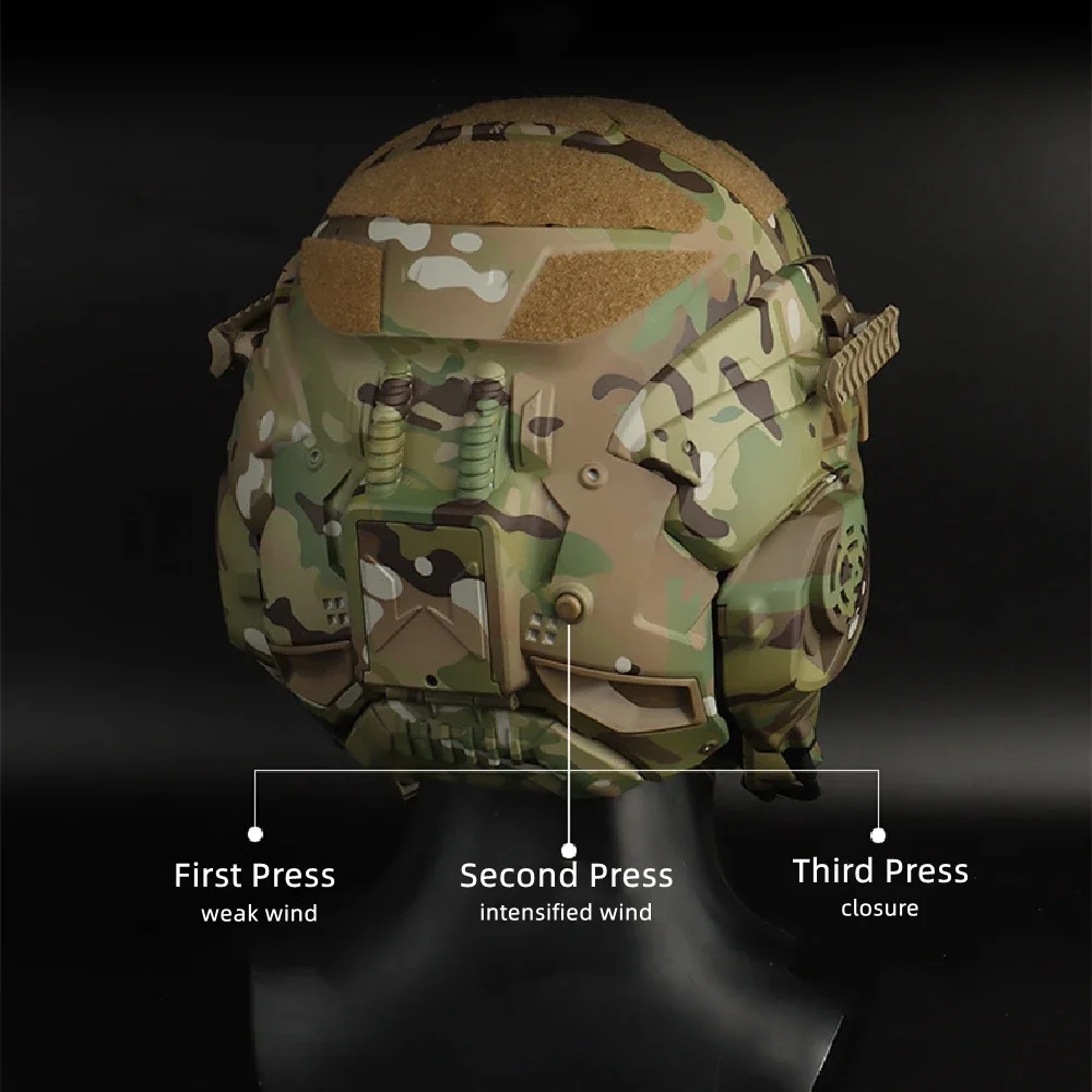 W-Ronin Casco táctico de asalto con auriculares integrados y máscara - imagen 2