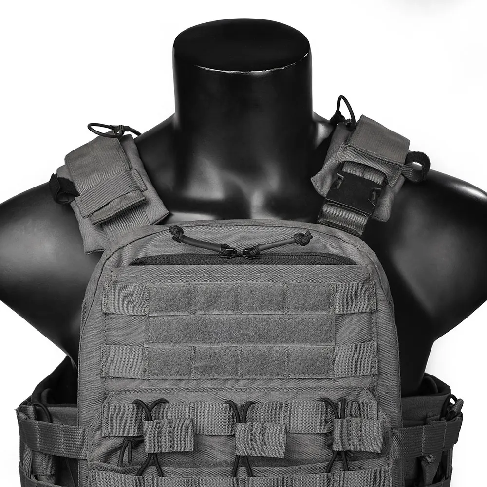 Emersongear-Chaleco táctico con bolsillo para el pecho, tapa con cremallera, portador de placa, bolsa para el pecho, reemplazo de cubierta con cremallera, Airsoft, caza, combate EM9713 - imagen 4