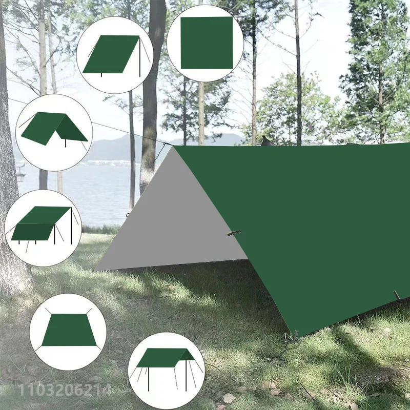 Toldo camping ripstop 3x3m – Lona impermeable sombra exterior - imagen 5