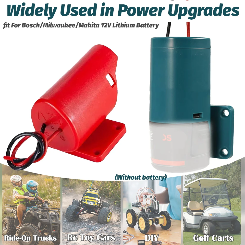 Adaptador de 12 V para adaptador de rueda eléctrica compatible con batería Makita/Bosch/Milwaukee M12, kit de conversión de energía para herramienta eléctrica
