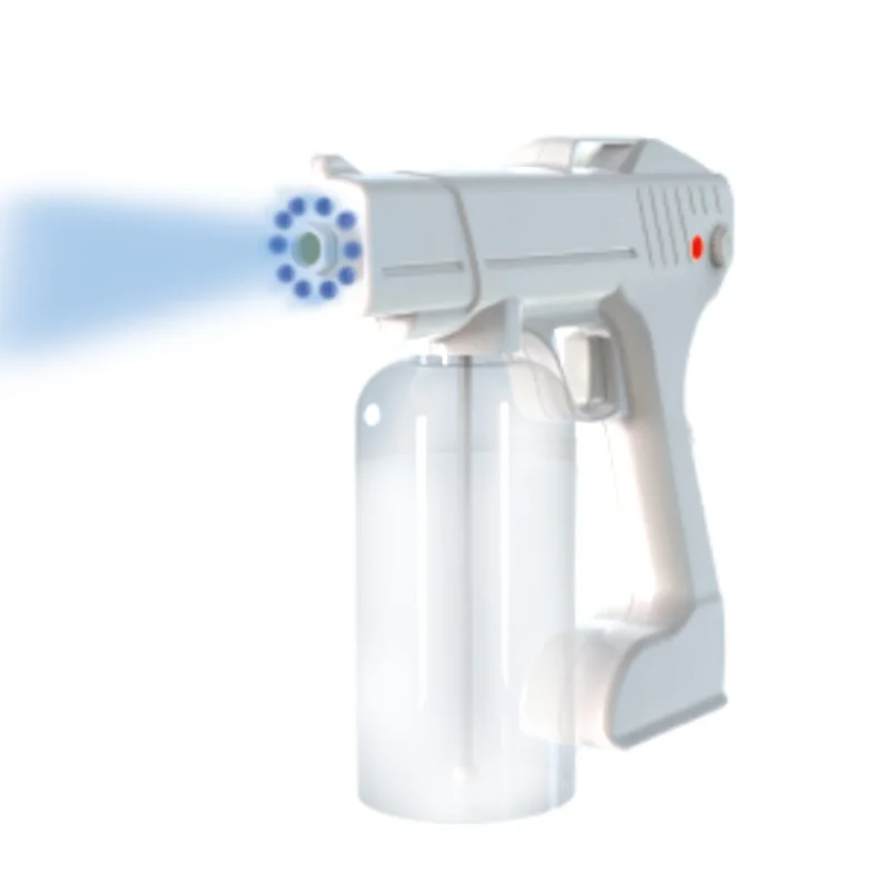 PULVERIZADOR DE desinfectante eléctrico inalámbrico, pistola pulverizadora de vapor de luz azul Nano con USB, atomizador de riego para desinfección de jardín y hogar, 350/800ML - imagen 3