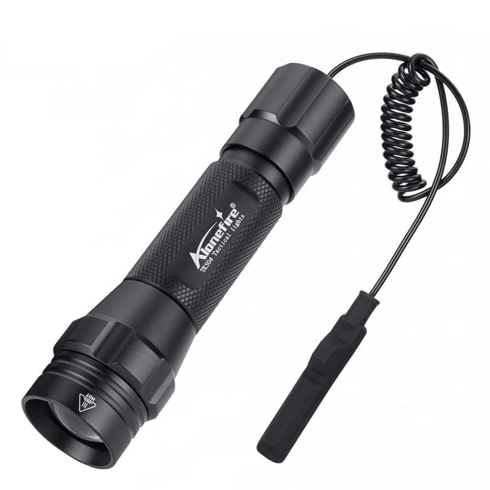 Linterna con Zoom de 12W de alta potencia, potente táctica para viajes al aire libre, caza, Camping, pesca, senderismo, soportes, interruptor remoto, luz de antorcha - imagen 5
