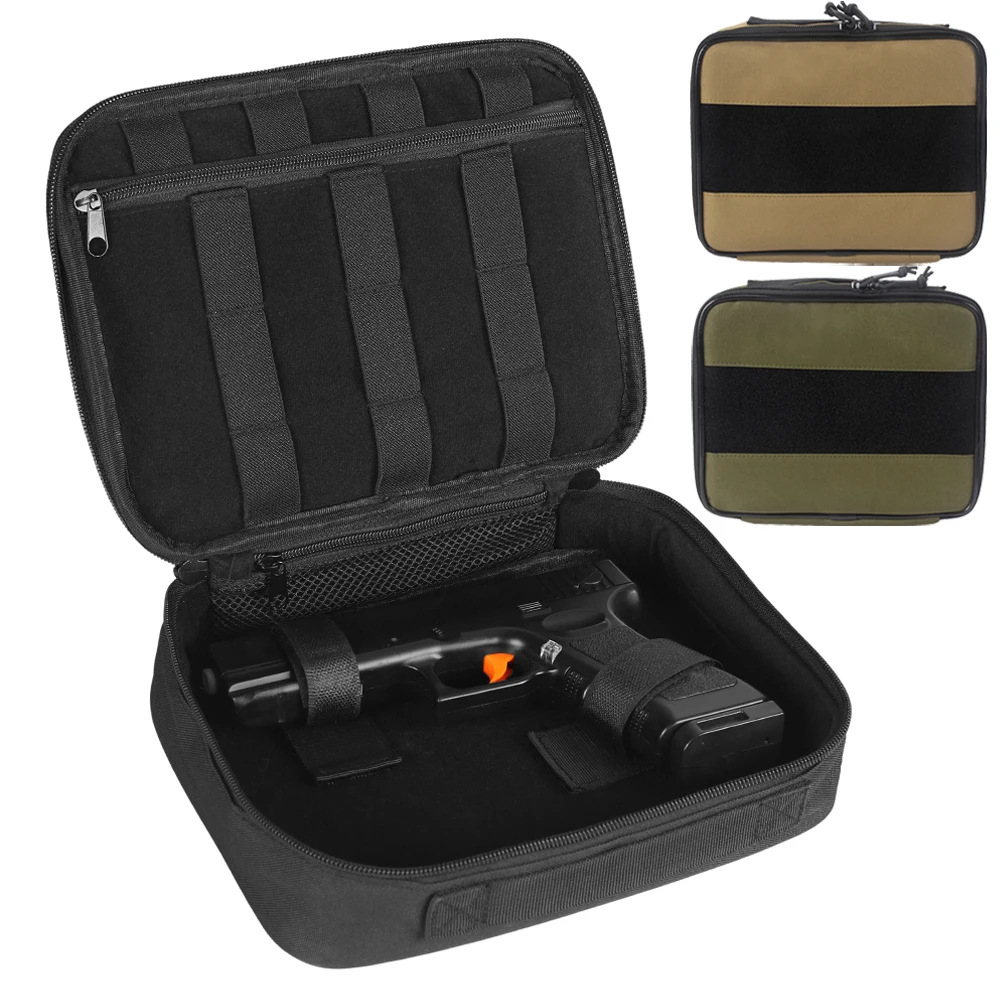 Bolsa táctica para pistola, bolsa de almacenamiento para pistola, funda para pistola, funda para pistola, bolsa portadora de pistola portátil, bolsa de protección para accesorios de caza