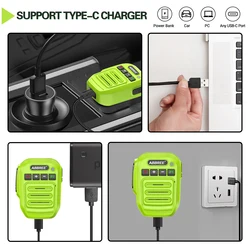 ABBREE micrófono PTT Bluetooth manos libres para radios Baofeng y Quansheng
