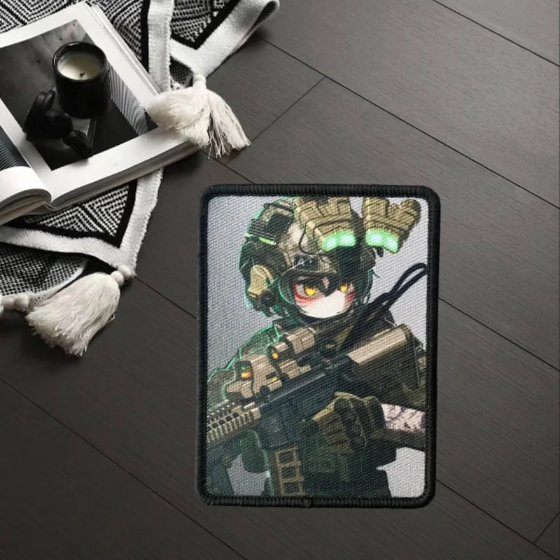 Parche de Anime, insignia de moral táctica, gancho y bucle estampado, mochila militar, accesorios de decoración de ropa, brazalete adhesivo