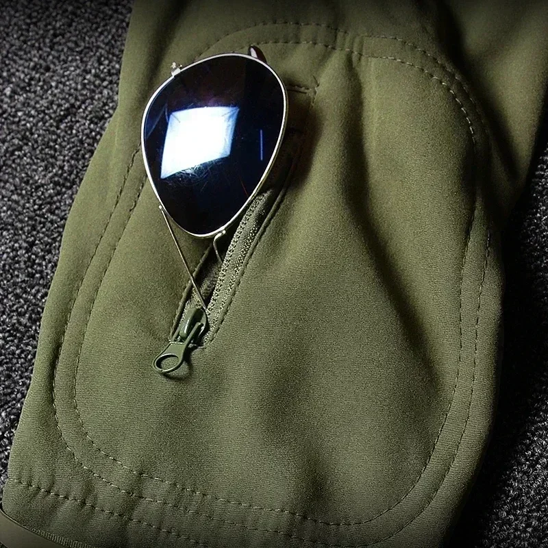 Uniforme táctico para hombre, conjuntos de camuflaje, traje de combate de lana de concha suave, cortavientos, cálido, con múltiples bolsillos, ropa de caza al aire libre, entrenamiento - imagen 5