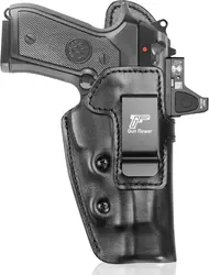 Beretta 92FS funda IWB oculta de cuero negro mano derecha