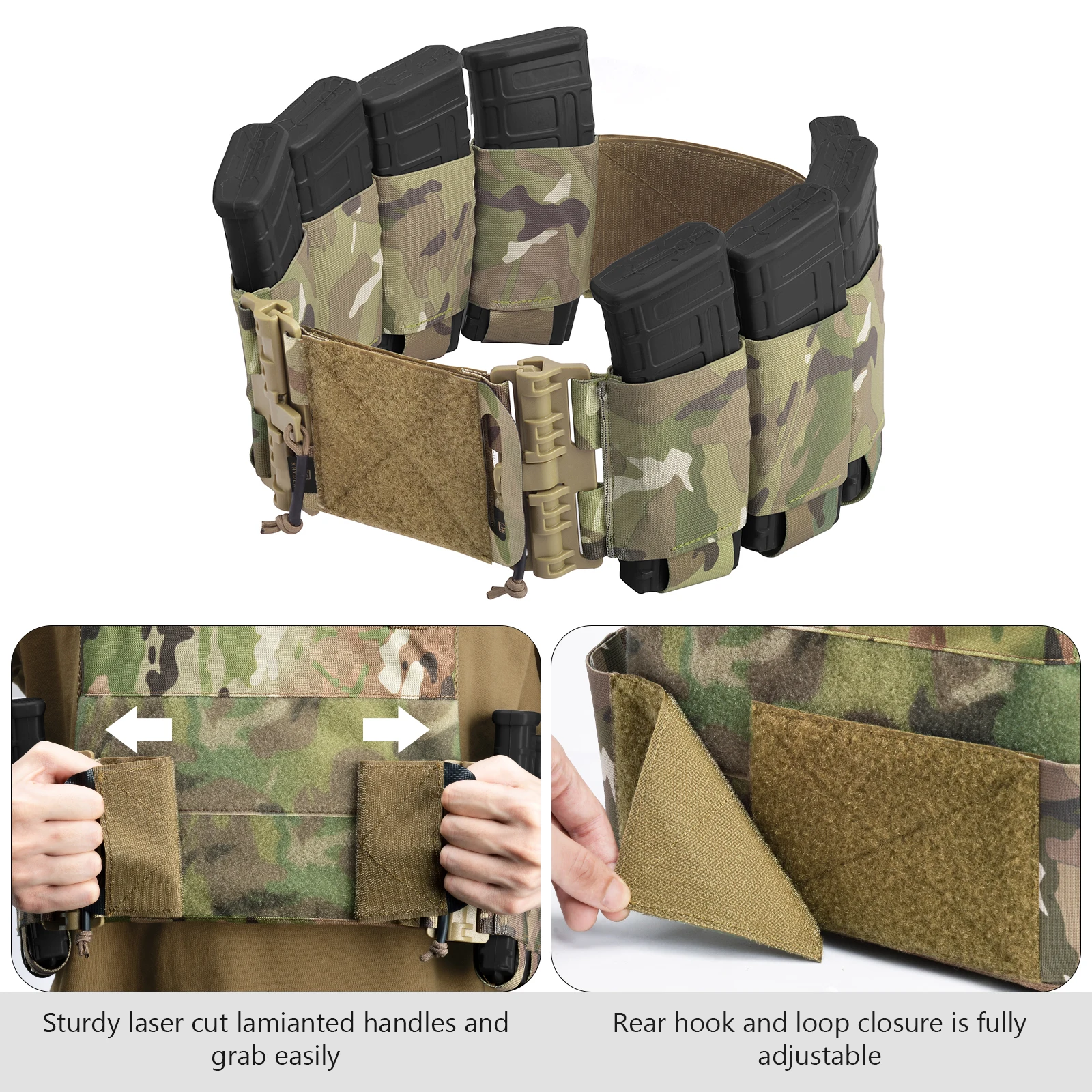 KRYDEX-chaleco táctico FCSK, hebilla de liberación rápida, cubierta de cintura elástica, 4X AR Mag, bolsa para LBT LBX FCPC, accesorios - imagen 4