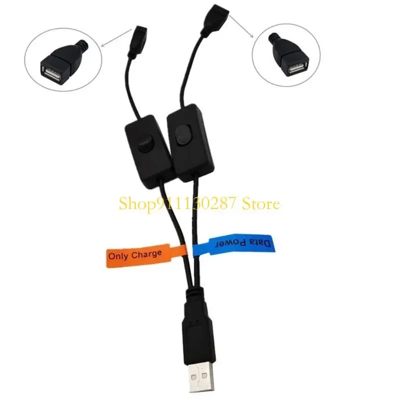 J1HC Cable extensión USB 2.0 USB 2.0 A Y Divisor con interruptores encendido/apagado macho a - imagen 3