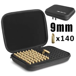 Bolsa de Almacenamiento para 140 Cartuchos de 9mm, Bolsa de Transporte para Balas, Estuche para Balas de 9mm Luger/9mm Makarov, Bolsa de Caza para Exteriores