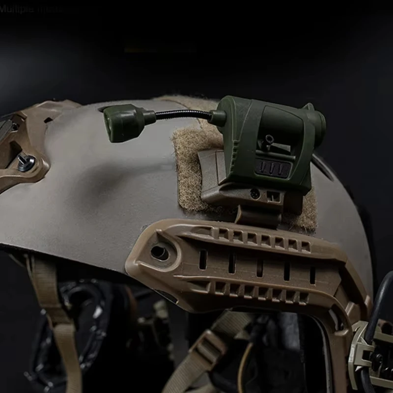 Tactisch helmlicht 3-modi LED-zaklamp Buitennachtverlichting voor laserjacht Militair fietsen Visserijhelmlamp - imagen 5