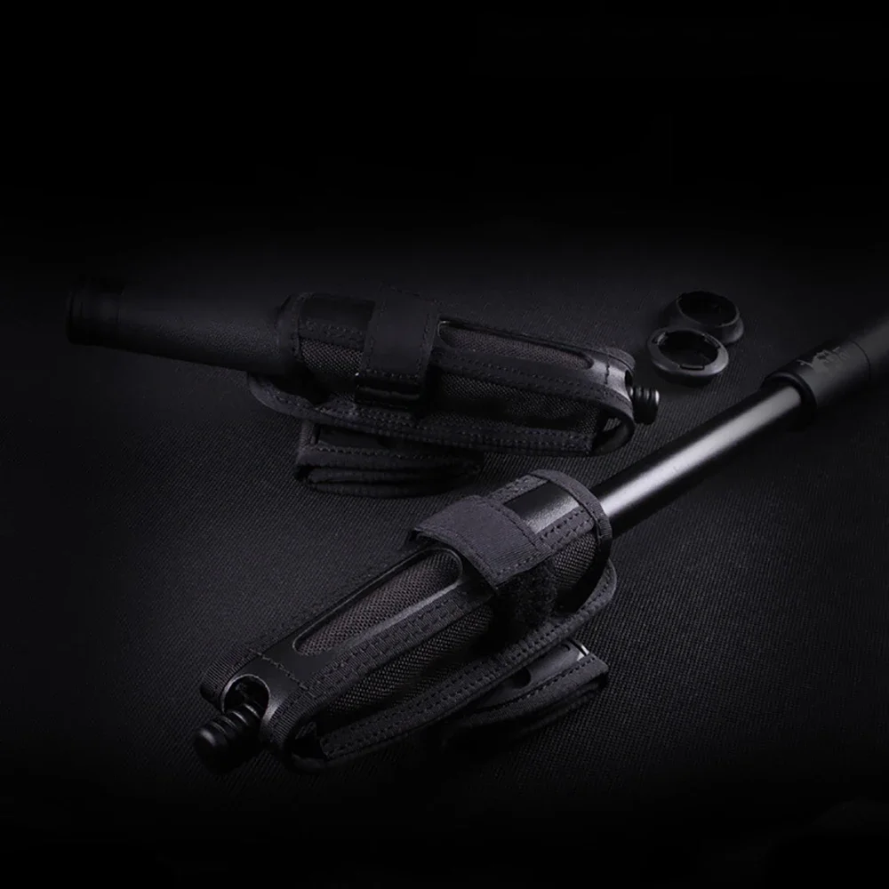 Funda de bastón táctica con rotación de 360 grados, soporte de palo extensible, bolsa de cinturón para equipo de defensa de bastón telescópico de caza - imagen 3